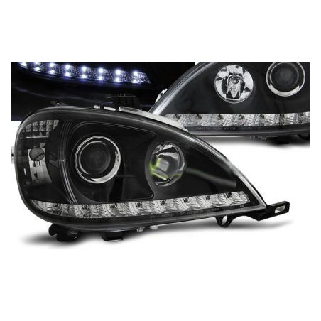 Кристални фарове за Mercedes ML W163 (2001-2005) - Черни