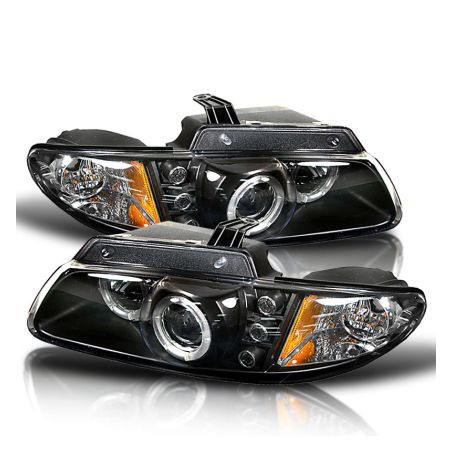 Кристални фарове за Chrysler Voyager (96-02) - черни