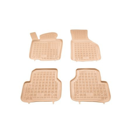 Гумени стелки за VW Passat B6 / B7 (2005-2014) / Tiguan (2007-2016) / Jetta (2010-2018) - тип леген бежови