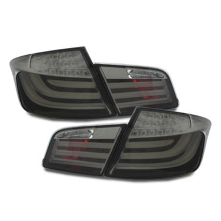 Кристални стопове  с диодни мигачи за BMW F10 (2010+) - опушени