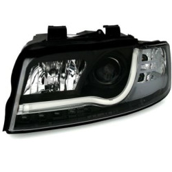 Кристални фарове за Audi A4 B6 Lightbar Design (2001-2004) - черни