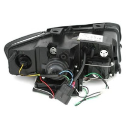 Кристални фарове за Audi A4 B6 Lightbar Design (2001-2004) - черни
