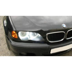 Ангелски Очи Диодни за BMW E46 седан, комби (1998-2005) / купе (1998-2003) с 60 диода - Бял цвят