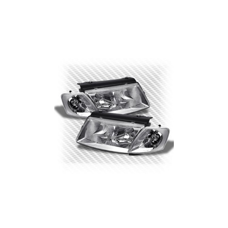 Кристални фарове за Passat B5 (1997-2000)  - хром
