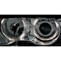 Кристални фарове за BMW E46 седан Angel Eyes (2001-2003) - хром