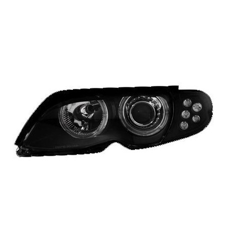 Кристални фарове  Angel Eyes BMW E46 седан (2001-2003) - черни