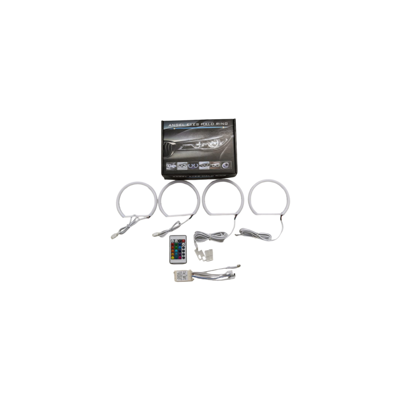 RGB Диодни Ангелски Очи с матирано покритие за BMW E36 / E38 / E39 - с дистанционно сменяне на цветовете