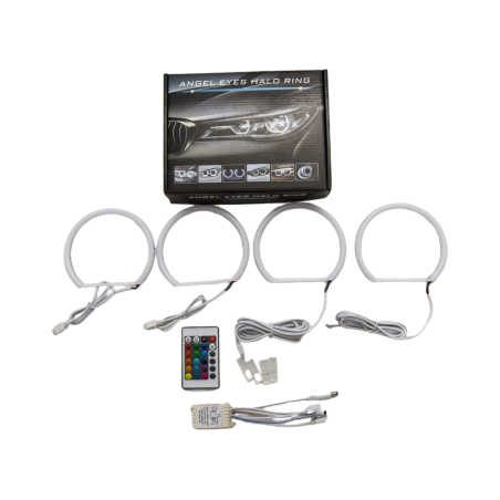 RGB Диодни Ангелски Очи с матирано покритие за BMW E36 / E38 / E39 - с дистанционно сменяне на цветовете