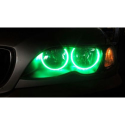 RGB Диодни Ангелски Очи за BMW E46 седан, комби (1998-2005) / купе (1998-2003) - със смяна на цветовете