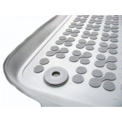 Гумени стелки за CITROEN C4 I / II (2004-2018) / PEUGEOT 307 (2001-2008) - тип леген с пожарогасител - сиви