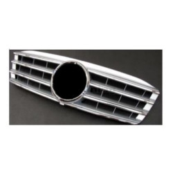 Решетка за Mercedes W203 (00-07) sedan - 4 ребра хром