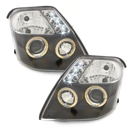 Кристални фарове за CITROEN C2 (2003-2008) - черни