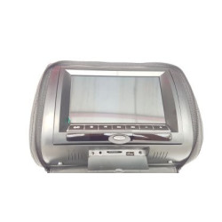 7" DVD плеър в подглавник с USB и безжичен джойстик за видеоигри - черен