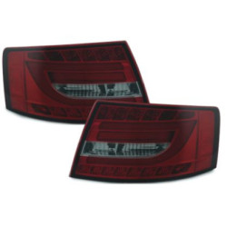 Диодни стопове за Audi A6 4F седан (2004-2008) - Лайтбар дизайн с опушен мигач