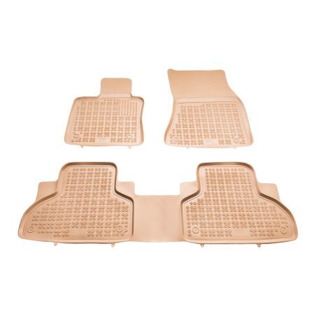 Гумени стелки за BMW X5 F15 (2013-2018) / BMW X6 F16 (2014-2019) - тип леген бежови