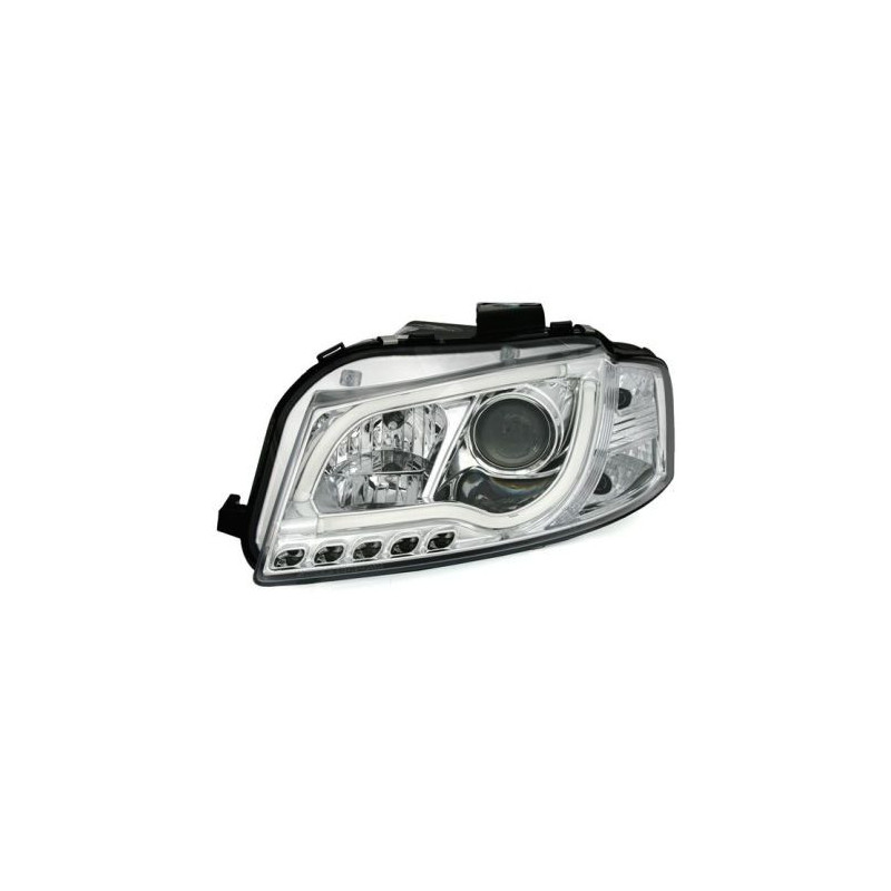 Кристални фарове Lightbar Design за Audi A3 (2003-2008) - хром