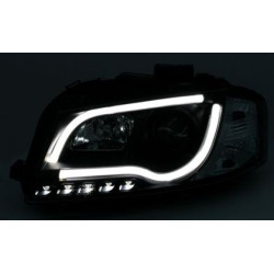 Кристални фарове Lightbar Design за Audi A3 (2003-2008) - хром