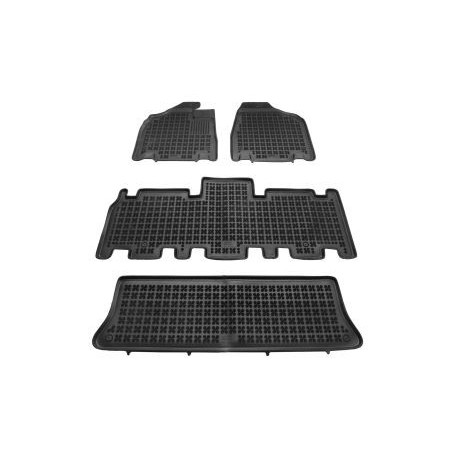 Гумени стелки за KIA Carnival II (2005-2014) - 7 местна - тип леген