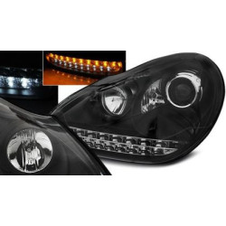 Кристални фарове за PORSCHE CAYENNE (2003-2007) - черни