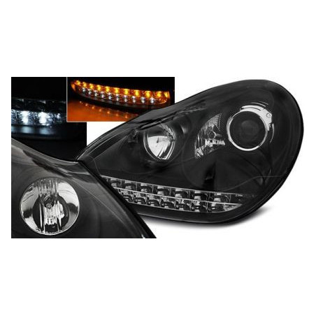 Кристални фарове за PORSCHE CAYENNE (2003-2007) - черни