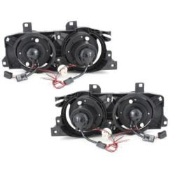 Кристални фарове Angel Eyes BMW E32 / E34 (89-95) - хром