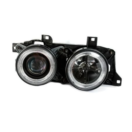 Кристални фарове за BMW E32 / E34 (89-95) - черни