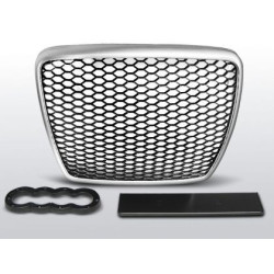 Решетка без емблема Audi A6 С6 (2008-2011) - RS Look със силвър рамка