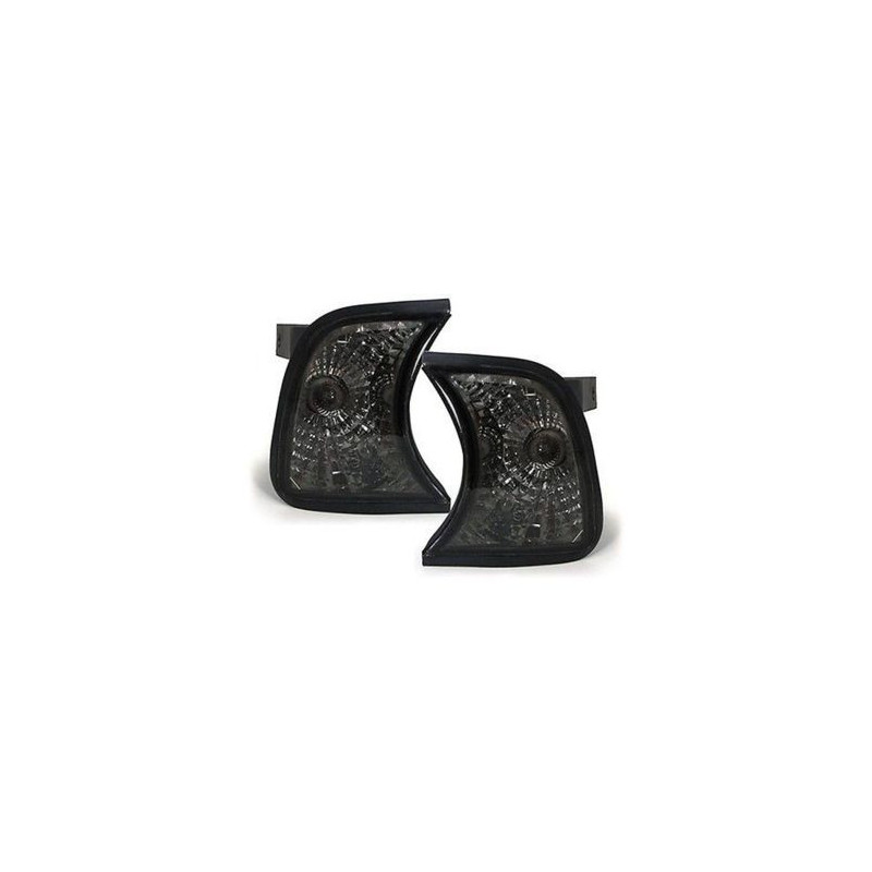 Кристални мигачи до фара BMW E34 лимузина / туринг (89-95) - черен хром