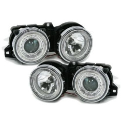 Кристални фарове за BMW E30 (87-90) - хром