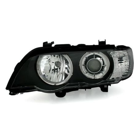 Кристални фарове BMW X5 E53 с фабричен ксенон (1999-2003) - черни
