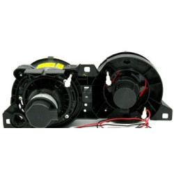 Кристални фарове с кръст BMW E30 (87-90) - черен хром