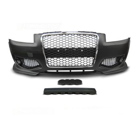Предна броня за Audi A3 8P (2005-2008) - RS Дизайн с хром решетка