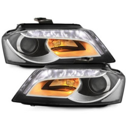 Кристални фарове за Audi A3 (2008-2012) - черни