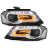 Кристални фарове за Audi A3 (2008-2012) - черни