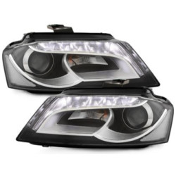 Кристални фарове за Audi A3 (2008-2012) - черни