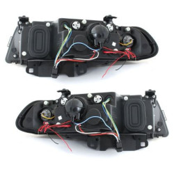 Кристални фарове Angel Eyes BMW E38 (1994-1998) - черни