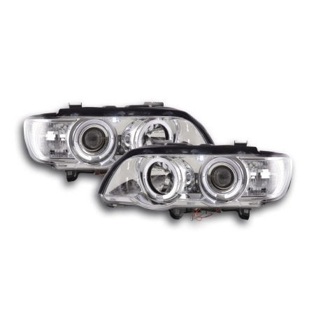 Кристални фарове  Angel Eyes BMW X5  (99-03) - хром