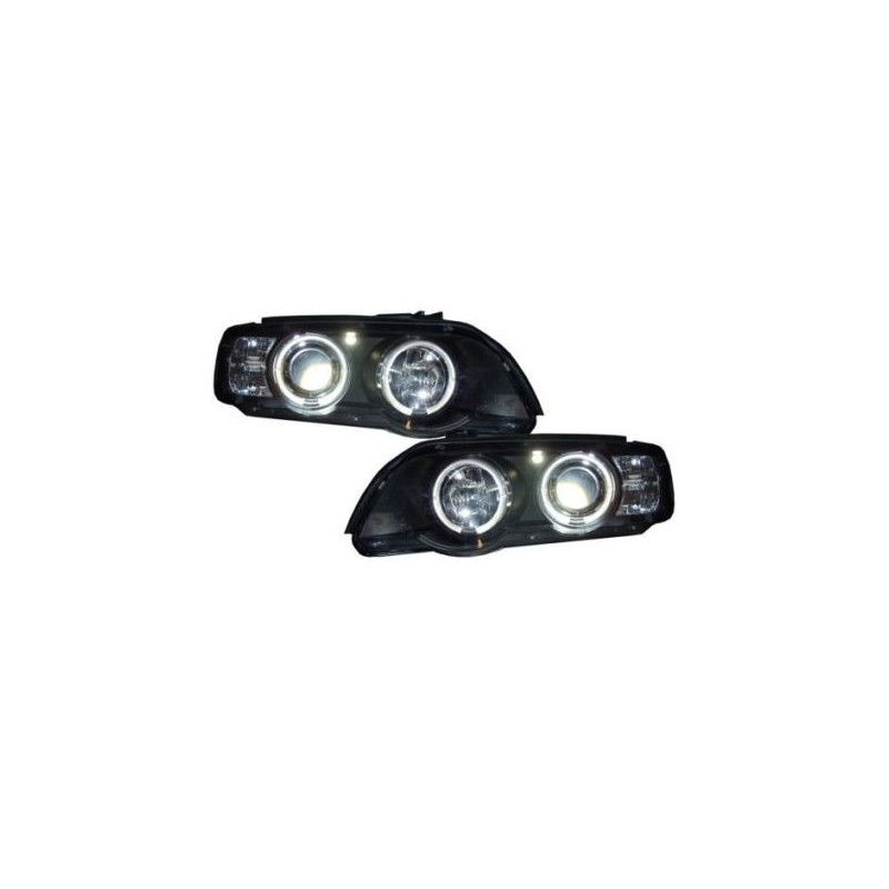 Кристални фарове  Angel Eyes BMW X5  (99-03) - черни