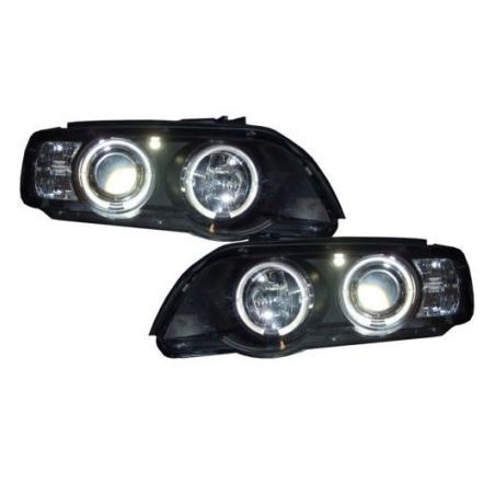 Кристални фарове  Angel Eyes BMW X5  (99-03) - черни