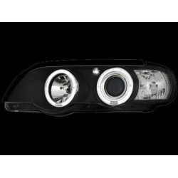 Кристални фарове Angel Eyes BMW X5 (99-03) - черни