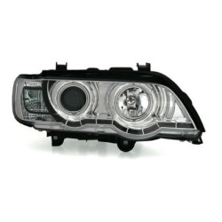 Кристални фарове  Dayline & Angel Eyes BMW X5  (99-03) - хром