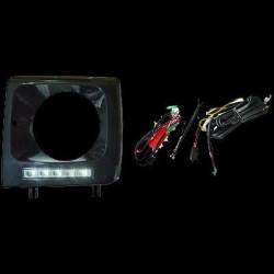 Дневни светлини за Mercedes W461 / W463 G-CLASS (1989-2010) - сребристи с хромирани дневни светлини