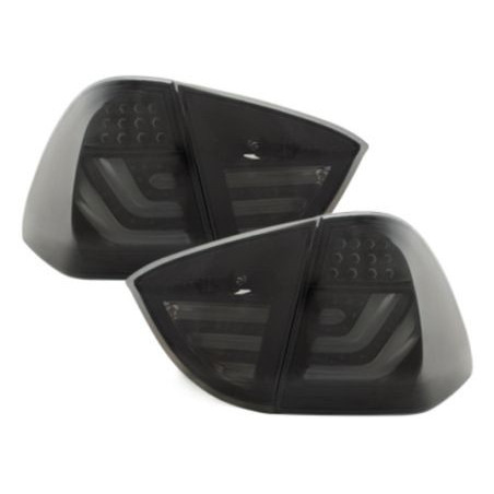 Кристални стопове  с диодни мигачи за BMW E91 комби (05-08) - опушени