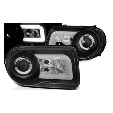 Кристални фарове за Chrysler 300C (2004-2008) - черни